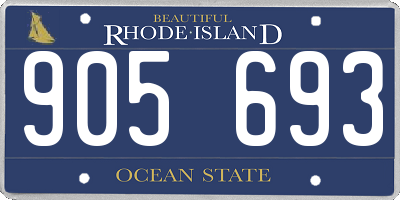 RI license plate 905693