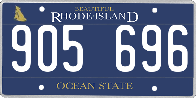 RI license plate 905696