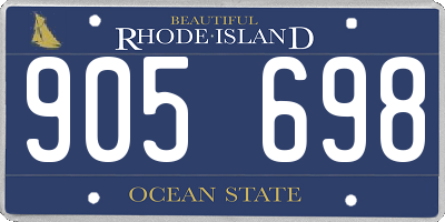 RI license plate 905698