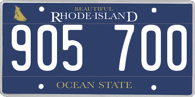 RI license plate 905700