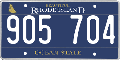 RI license plate 905704