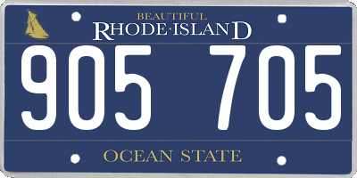 RI license plate 905705