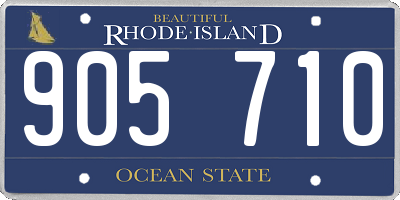 RI license plate 905710