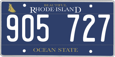 RI license plate 905727