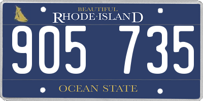 RI license plate 905735