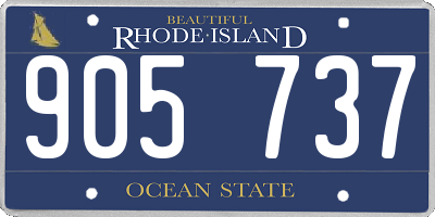 RI license plate 905737