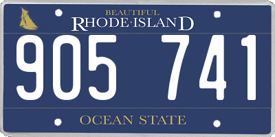 RI license plate 905741