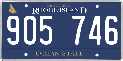 RI license plate 905746