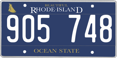 RI license plate 905748