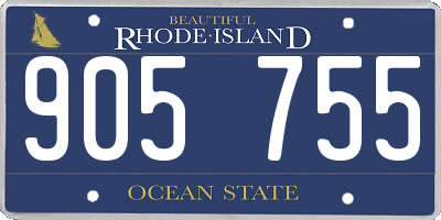 RI license plate 905755