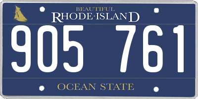 RI license plate 905761