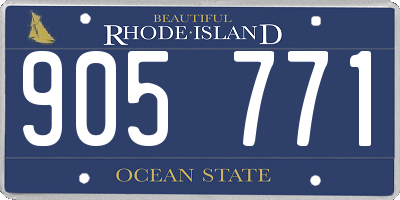 RI license plate 905771