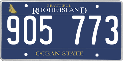 RI license plate 905773