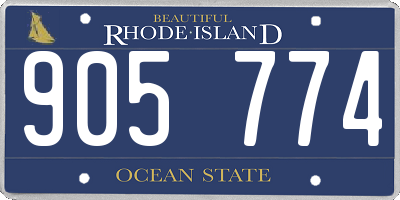 RI license plate 905774