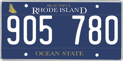 RI license plate 905780
