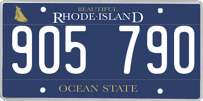 RI license plate 905790