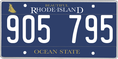 RI license plate 905795