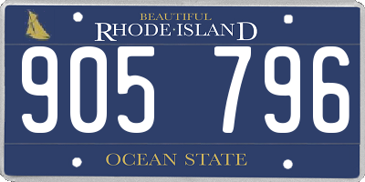 RI license plate 905796