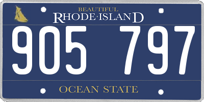RI license plate 905797