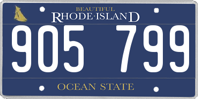RI license plate 905799