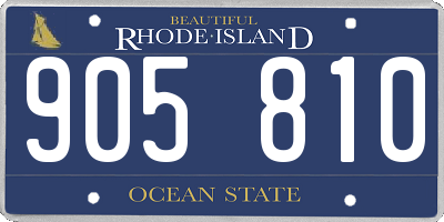 RI license plate 905810