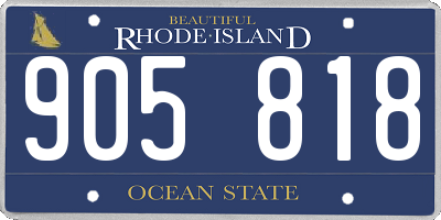 RI license plate 905818