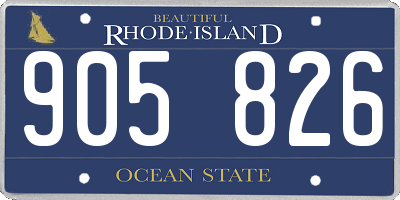 RI license plate 905826