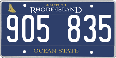 RI license plate 905835