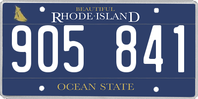 RI license plate 905841