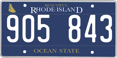 RI license plate 905843