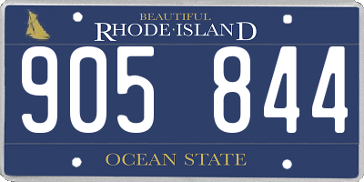 RI license plate 905844