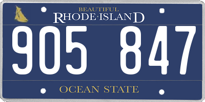 RI license plate 905847