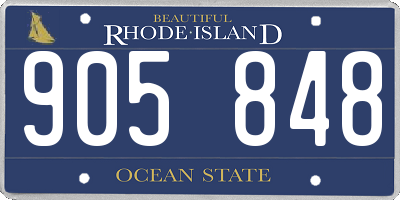 RI license plate 905848