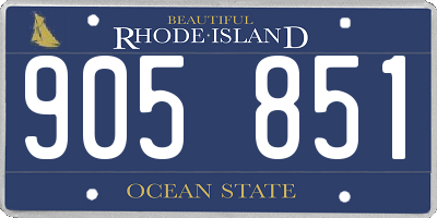 RI license plate 905851