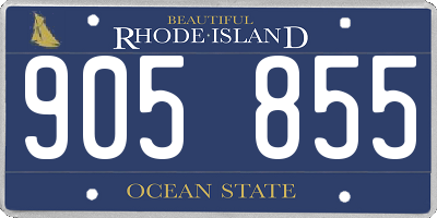 RI license plate 905855