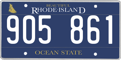 RI license plate 905861