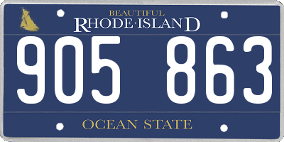 RI license plate 905863