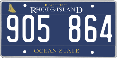 RI license plate 905864