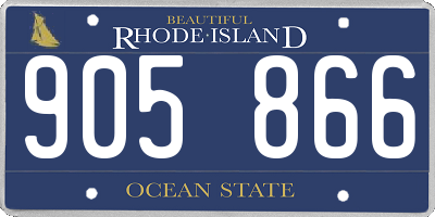 RI license plate 905866