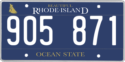 RI license plate 905871