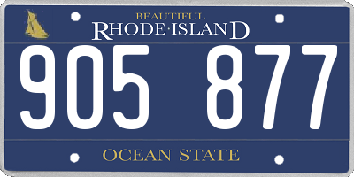 RI license plate 905877