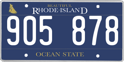 RI license plate 905878