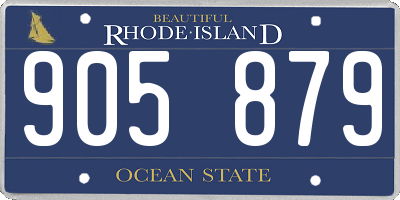 RI license plate 905879