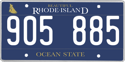 RI license plate 905885