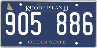 RI license plate 905886