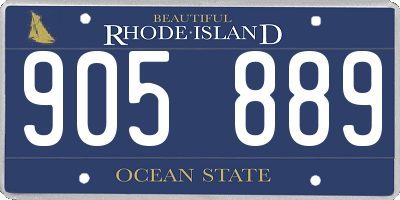 RI license plate 905889