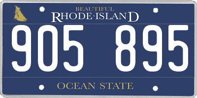 RI license plate 905895