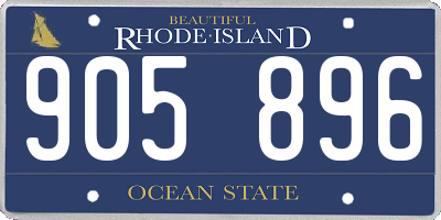 RI license plate 905896