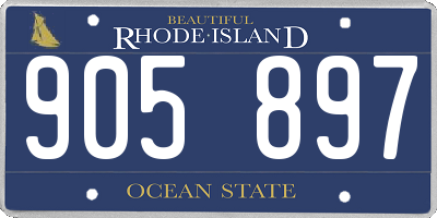 RI license plate 905897