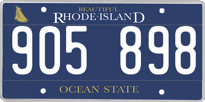 RI license plate 905898